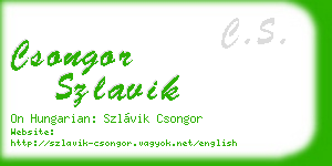 csongor szlavik business card